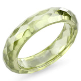 Stone Ring with AAA Grade CZ  in Olivine color