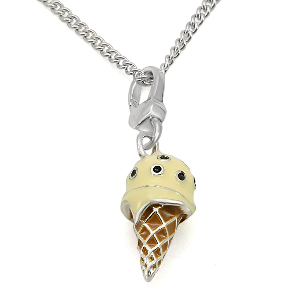 Silver 925 Sterling Silver Chain Pendant with No Stone