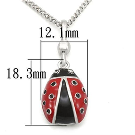 Silver 925 Sterling Silver Chain Pendant with Top Grade Crystal  in Black Diamond