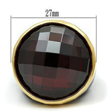 Gold 925 Sterling Silver Ring with AAA Grade CZ  in Garnet