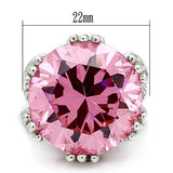 Silver 925 Sterling Silver Ring with AAA Grade CZ  in Rose