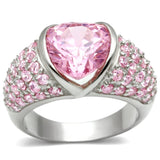 Silver 925 Sterling Silver Ring with AAA Grade CZ  in Rose