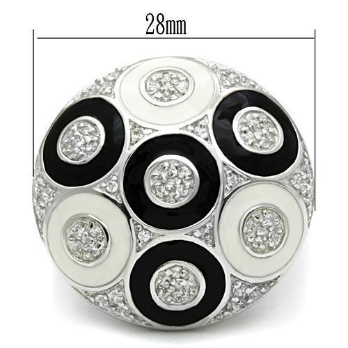 Silver 925 Sterling Silver Ring with AAA Grade CZ  in Clear