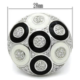 Silver 925 Sterling Silver Ring with AAA Grade CZ  in Clear