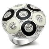 Silver 925 Sterling Silver Ring with AAA Grade CZ  in Clear