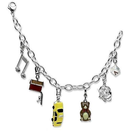 Silver 925 Sterling Silver Bracelet with Top Grade Crystal  in Clear
