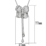 Silver 925 Sterling Silver Necklace with AAA Grade CZ  in Clear