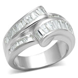 Silver 925 Sterling Silver Ring with AAA Grade CZ  in Clear