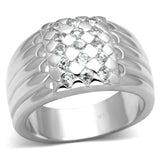 Silver 925 Sterling Silver Ring with AAA Grade CZ  in Clear