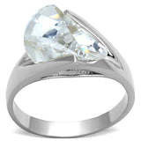 Silver 925 Sterling Silver Ring with AAA Grade CZ  in Clear