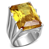 Silver 925 Sterling Silver Ring with AAA Grade CZ  in Topaz