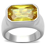 Silver 925 Sterling Silver Ring with AAA Grade CZ  in Topaz