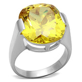 Silver 925 Sterling Silver Ring with AAA Grade CZ  in Topaz