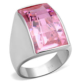Silver 925 Sterling Silver Ring with AAA Grade CZ  in Rose