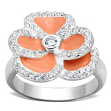 Silver 925 Sterling Silver Ring with AAA Grade CZ  in Clear