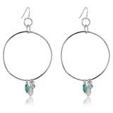 LOS790 Silver 925 Sterling Silver Earrings with Synthetic in Multi Color