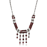 Ruthenium 925 Sterling Silver Necklace with Top Grade Crystal  in Siam