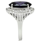 Silver 925 Sterling Silver Ring with AAA Grade CZ  in Amethyst