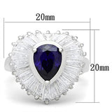 Silver 925 Sterling Silver Ring with AAA Grade CZ  in Tanzanite