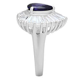 Silver 925 Sterling Silver Ring with AAA Grade CZ  in Tanzanite