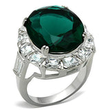 Silver 925 Sterling Silver Ring with Synthetic Synthetic Glass in Blue Zircon