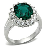 Silver 925 Sterling Silver Ring with Synthetic Synthetic Glass in Blue Zircon