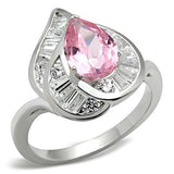 Silver 925 Sterling Silver Ring with AAA Grade CZ  in Rose