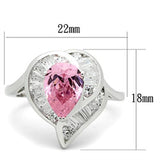 Silver 925 Sterling Silver Ring with AAA Grade CZ  in Rose