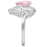 Silver 925 Sterling Silver Ring with AAA Grade CZ  in Rose