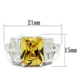 Silver 925 Sterling Silver Ring with AAA Grade CZ  in Topaz