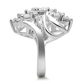 Silver 925 Sterling Silver Ring with AAA Grade CZ  in Clear