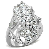 Silver 925 Sterling Silver Ring with AAA Grade CZ  in Clear