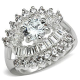 Silver 925 Sterling Silver Ring with AAA Grade CZ  in Clear
