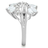 Silver 925 Sterling Silver Ring with AAA Grade CZ  in Clear