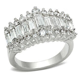 Silver 925 Sterling Silver Ring with AAA Grade CZ  in Clear