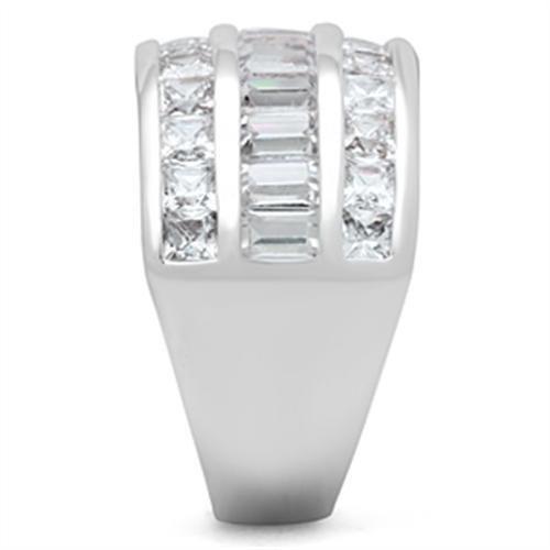 Silver 925 Sterling Silver Ring with AAA Grade CZ  in Clear