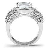 Silver 925 Sterling Silver Ring with AAA Grade CZ  in Clear