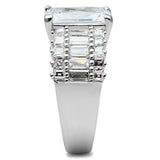 Silver 925 Sterling Silver Ring with AAA Grade CZ  in Clear