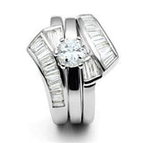 Silver 925 Sterling Silver Ring with AAA Grade CZ  in Clear