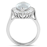 Silver 925 Sterling Silver Ring with AAA Grade CZ  in Clear