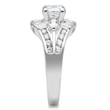 Silver 925 Sterling Silver Ring with AAA Grade CZ  in Clear