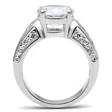 Silver 925 Sterling Silver Ring with AAA Grade CZ  in Clear
