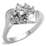 Silver 925 Sterling Silver Ring with AAA Grade CZ  in Clear