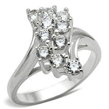 Silver 925 Sterling Silver Ring with AAA Grade CZ  in Clear