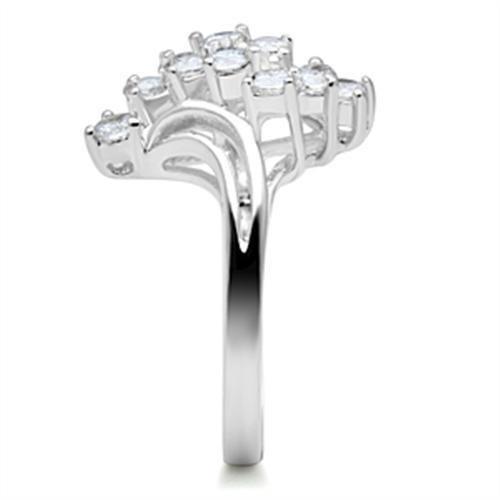 Silver 925 Sterling Silver Ring with AAA Grade CZ  in Clear