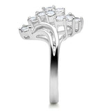 Silver 925 Sterling Silver Ring with AAA Grade CZ  in Clear