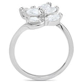 Silver 925 Sterling Silver Ring with AAA Grade CZ  in Clear