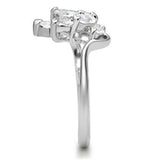 Silver 925 Sterling Silver Ring with AAA Grade CZ  in Clear