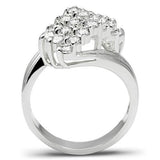 Silver 925 Sterling Silver Ring with AAA Grade CZ  in Clear
