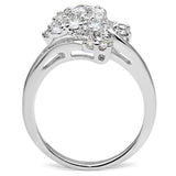 Silver 925 Sterling Silver Ring with AAA Grade CZ  in Clear
